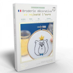 Kit de couture et broderie French Kits - Sa Majest&eacute; L'Ours - Niveau facile - 7 pi&egrave;ces