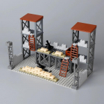 S&otilde;jav&auml;ebaasi hoone Sentry Tower Guard Scene ehitusplokid