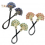 3 tk juuksekuplite valmistaja rhinestone paabulinnu sabaga juukserulli lokirull osav kukli keerdkujuline juukseklambri t&ouml;&ouml;riist laisk naiste juuste kujundamise aksessuaarid 3pcs
