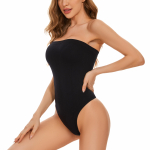 &Uuml;hes t&uuml;kis treeningu kulturismikorsett k&otilde;hu ja v&ouml;&ouml;kohaga, tihe &otilde;lapaelteta tuubtopp kleit-kombinesoon S must