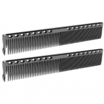 2tk Professionaalne roostevabast terasest juuksel&otilde;ikuskamm Salongi Juuksuri kammi kujundamise t&ouml;&ouml;riist Must must