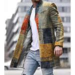 Kevadine uus meeste tasku mitmek&uuml;lgne igap&auml;evane retro p&uuml;stkrae keskmine pikk villane mantel meeste vabaaja mantel meeste riided 5XL