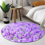 Lavendlililleline Muster &Uuml;mmargune Kuju P&otilde;randamatid K&ouml;&ouml;gi Esiku Vaip Magamistoa Elutoa Pehme Vaip Libisemiskindel Alavaip 60X60cm