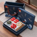 Kungfu teekomplekt Viirukip&otilde;leti kinkekarbi tseremoonia &Uuml;ks pott Neli tassi purki sandlipuust pliit Hiina keraamiline kaasaskantav autotassi baaris 9pcs Set punane