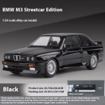 Uus 1:24 1988 BMW M3 E30 sulamist sportauto mudel survevalu metallist klassikaline automudel K&otilde;rge simulatsiooniga heli ja kerge laste m&auml;nguasjad kingitus must
