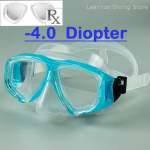 Optilised karastatud klaasist sukeldumisprillid Korrigeeriv ujumismask l&uuml;hin&auml;gelikele ujujatele V&otilde;imsusvahemik -1,0 kuni -8,0 dioptriat