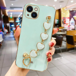 Oneplus 13R 12R 11R jaoks &uuml;mbris Plakeeritud Silikoon Armastus S&uuml;dame K&auml;ev&otilde;ru Kett Telefoni&uuml;mbrised Oneplus Ace 5 Pro 3 3V Nord 4 jaoks Kate for Oneplus 13R roheline