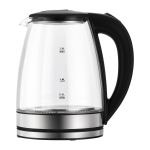 Elektriline veekeetja 2L suure mahutavusega EU Plug keeduveekeetja 304 roostevabast terasest sisevoodriga klaasist veekeetja sinise valgusega maja elektriline