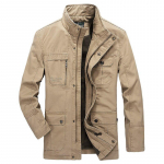 Kvaliteetne meeste s&otilde;jaline kevad- ja s&uuml;gisjope, t&auml;ispuuvillane meeste jope XXL