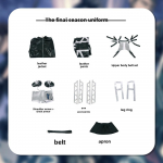 Beishui Attack on Titan L&otilde;pppeat&uuml;kk Mikasa & Allen Cosplay Nahkriietus Meestele Extra Small (XS)