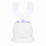 Smart U shape Toothbrush Brightening Ultrasonic Electric Toothbrush for Child Adult(White )