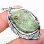 Ruby in Fuchsite Ethnic 925 Sterling Silver Jewelry Pendant 2.21 i0k32