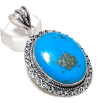 Turquoise Handmade 925 Sterling Silver Jewelry Pendant 2.21 b1z15