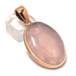 Rose Quartz Handmade Copper Jewelry Pendant 2.13 w4c88