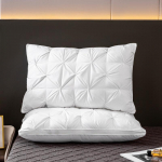 Hotellipadi Keerdlill Sulet&auml;idisega Pestav, Kaela Toetav Magamisabi K&otilde;rge ja Madal Padjapadi S&uuml;damik 48 * 74Cm low pillow*1PC