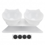 15 kraadi kaldega kassi topeltkauss kaelakaitsega, lemmiklooma s&ouml;&ouml;gin&otilde;u koju, lemmikloomapoodi, elutuppa(Valge alus