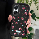 V&auml;rvitud muster Big Wave Edge pehme silikoon materjal Macaron telefoni &uuml;mbris p&otilde;rutuskindel kaitsev kummist &uuml;mbris OPPO Reno Realme jaoks OPPO A79 5G must