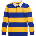 Polo Ralph Lauren Polo S&auml;rk FW24 Triibuline Loomamuster Pikkade Varrukatega Laste Topp Kollane Sinine CWPOKNIY8021221-999 L