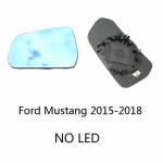 Ford Mustang 2015-2018 Lai Sinine Toonitud Kuumutatav Tahavaatepeegel LED Suunatulega - Peegeldusvastane, E-m&auml;rgiga Sertifitseeritud