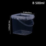 1 tk 280 ml / 500 ml / 1 l t&uuml;hi plast&auml;mber kaanega, &otilde;hukindlad PP purgid, l&auml;bipaistev konteiner lahtise toidu hoidmiseks, joogivee &auml;mbrid 500ml