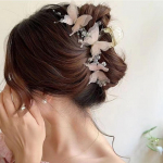 Uus moodsimulatsioon liblikas juukseklambrid naistele elegantsed p&auml;rliga vibu hobusesabaklambrid Magusa krabi k&uuml;&uuml;nisega peakate Juuste aksessuaarid