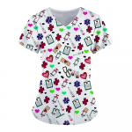 Meditsiinit&ouml;&ouml;riistad Graafiline Tervishoiuvorm &Otilde;ekliinik Hooldus T&ouml;&ouml;riided Haigla vabaaja T-s&auml;rk L&uuml;hikeste varrukatega pluus Naiste Meditsiiniline S