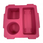 Yousheng Snack Container Tray with Cup Holder Large Capacity Multiple Compartments Easy to Install Storage Rack for Bogg Bag valge