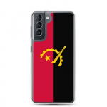 Coque T&eacute;l&eacute;phone &ndash; Samsung &ndash; Galaxy S21 Plus &ndash; Drapeau Angola &ndash; Supp &ndash; Mitmev&auml;rviline