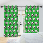 2 tk/komplekt Spordijalgpalli teemaline aknaviineri staadionimuru poiste pallim&auml;ng magamistoa elutoa dekoratsioon pimendavad pol&uuml;esterkardinad 50x140cm 2PCS&Grommet Top