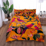 Eksootiline aia voodipesukomplekt King Queen Twin Single Suurus Tekikate Padjap&uuml;&uuml;rid Voodipesu komplekt EU single(135x200cm) orange