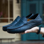 Suvemood Meeste Mokassiinid Itaalia Vabaaja Luksusbr&auml;ndi Meeste Kingad Ehtne Nahk Mokassiinid Kerged Hingavad Slip-on Paadikingad 46 gray