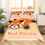 Armas punane panda tekikott king size, roosa armastuse t&auml;htede voodipesukomplekt kawaii multika loomad tekkekate t&uuml;drukulik magus tekkekate US Full(200x230cm)
