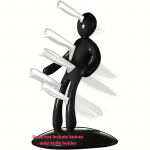 Inimkujuline noahoidja, roostevabast terasest &uuml;mbris, uudne ja uuenduslik disain, ei sisalda noad hoiustamiseks must