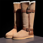 Br&auml;nd Lumesaapad K&otilde;rged Saapad Suede Karusnahk Madalad Puuvillased Kingad Naised Platvorm Karvased 2024 Trend Talv Soojad Pl&uuml;&uuml;sist Botas Mujer Zapatos 35