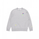 Nike Kontrastne Logo &Uuml;mmarguse Kaelusega Pullover Huppar Meeste Huppar Hall DJ6915-063 XXL