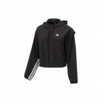 Adidas Wind.Rdy Hyperglam Tuulejope Triibulise K&uuml;ljega V&auml;lijope Naistele &Uuml;ler&otilde;ivad Must IL6977 S