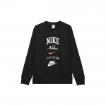 Nike Club Fleece Graafilise Prindiga &Uuml;mmarguse Kaelusega Dressipluus Meeste Topp Must FN2611-010 L