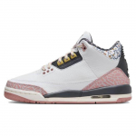 Air Jordan 3 Retro GS Vintage Lilleline Laste tossud Valge Antratsiit Punane-Tolmune 441140-100 40