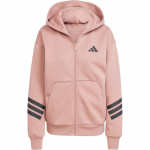 Adidas triibuline lukuga kapuutsiga pikkade varrukatega dressipluus Naiste dressipluus Soe-savikarva JE0177 M