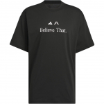 Adidas Anthony Edwardsi Seeria Korvpall Usalda Seda Logo T&auml;ht &Uuml;mmargune Kael L&otilde;tv Kootud L&uuml;hikeste Varrukatega T-s&auml;rk Unisex T-s&auml;rgid Must JM7951