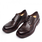 Moodsad Goodyeari k&auml;sitsi &otilde;mmeldud meeste Derby kingad Pehme vasikanahk Ehtne nahk Wingtip Brogue Mugavad vaba aja jalatsid EUR 38 tumepruun v&auml;rv