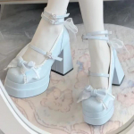Moodne Vibu Naiste Kontsaga Sandaalid Platvorm Mary Jane Kingad Naine Suvi 2025 Trend Lolita Elegantne Kleit Paksude Kontsadega Kingad Naiste Jalan&otilde;ud 34 helesinine v&auml;rv