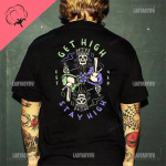 Gooti Harajuku Biker Kolju Graafiline T-s&auml;rk Meeste Moetrend L&uuml;hikeste Varrukatega Topid Tume Punk Koljud Retro T-s&auml;rk Meeste &Uuml;lielusuuruses T-s&auml;rk 4XL