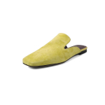 Moodsad Uued Ehtsad Nahast Laste Suede Lamedad Kingad Sandaalid Naiste Kinnise Varba Loomuliku Nahaga Vabaaja Sandaalid Naiste Igap&auml;evaseks Jalutamiseks Sandaalid 34 kollane