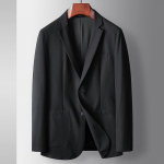 Kevad- ja s&uuml;giskerge luksuslik &auml;ri &uuml;he n&ouml;&ouml;biga trendikas &uuml;hev&auml;rviline keskealiste ja noorte pintsak 195 must