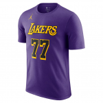 Jordan Luka Dončić Los Angeles Lakers Statement Edition Mugav Mitmek&uuml;lgne Mood Lihtne L&uuml;hikeste Varrukatega T-s&auml;rk Meeste T-s&auml;rk Lilla DV5778510 M
