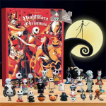 Halloweeni Advendikalender 2025, 24 P&auml;eva Halloweeni Tagasilugemis Kalender, Mini Nukud Kogutavad &Otilde;udusfiguurid Kingitus Lastele Teismelistele T&auml;iskasvanutele style A