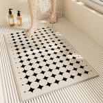 Pestav libisemiskindel vannitoamatt - Mustust h&uuml;lgav, kergesti puhastatav, &otilde;&otilde;nes disainiga jalamatt 80*120cm