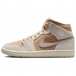 Air Jordan 1 Mid Henn Naiste Tossud Kreemjas Sail Valge-Orev&auml;rvi-Pruun HV4269-200 40.5