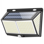 Focondot 288 LED p&auml;ikesesensorvalgusti 3 intelligentse režiimiga, liikumisandur, v&auml;lisvalgustus, 4-poolne valgustus, p&auml;ikeseenergial t&ouml;&ouml;tav, energias&auml;&auml;stlik,